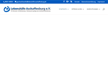 Tablet Screenshot of lebenshilfe-aschaffenburg.de